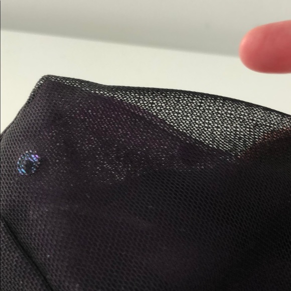 DKNY DRAWSTRING DEEP PURPLE/BLACK SILK ORGANZA BAG - Picture 11 of 16